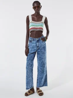 Crochet Cotton Crop Top|Parfois Store
