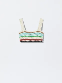 Crochet Cotton Crop Top|Parfois Store