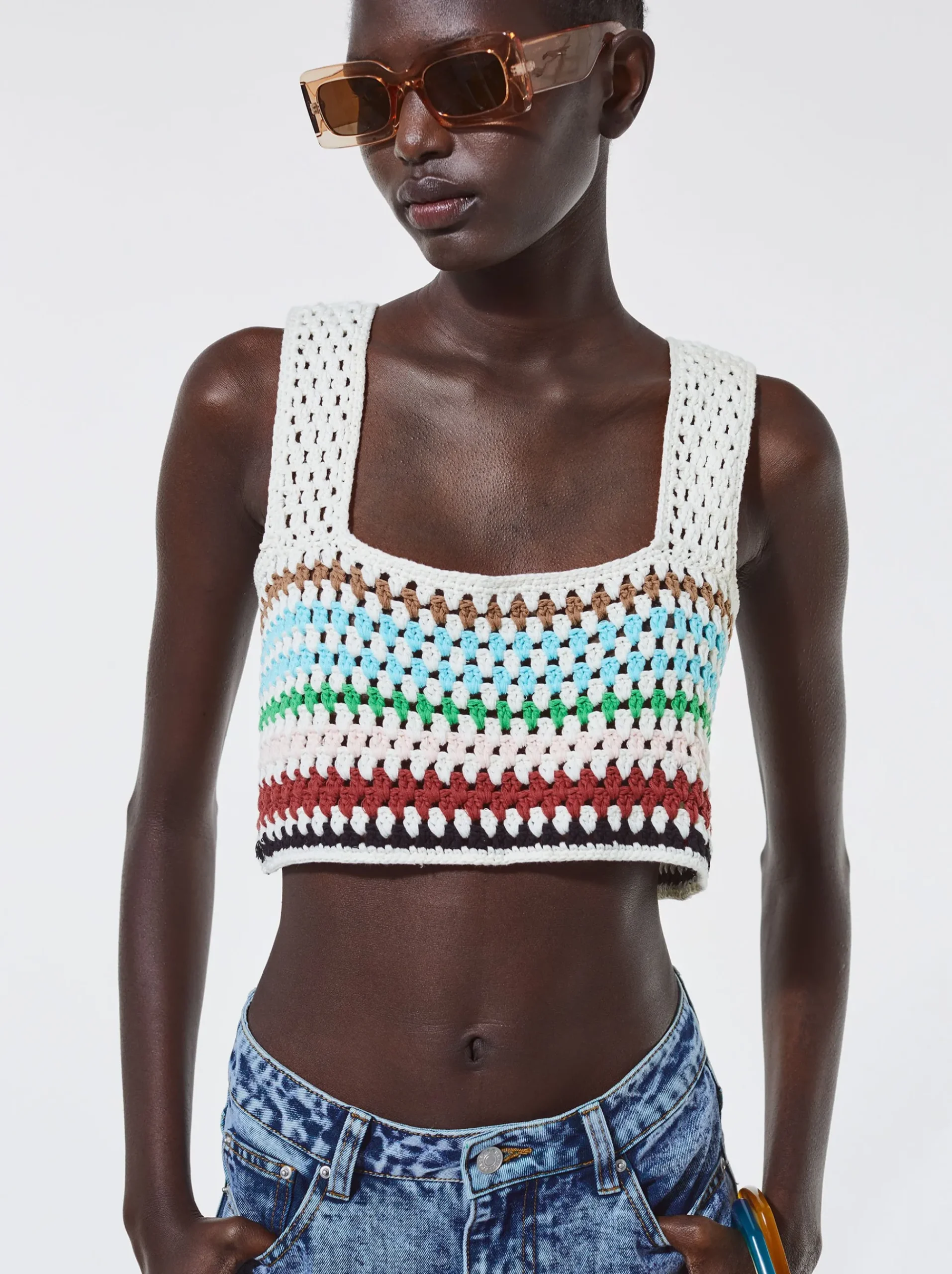 Crochet Cotton Crop Top|Parfois Cheap