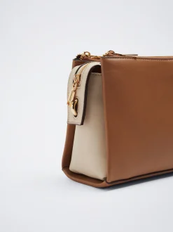 Crossbody Bag With Color Block|Parfois Flash Sale