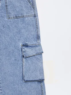 Denim Cargo Trousers|Parfois Shop