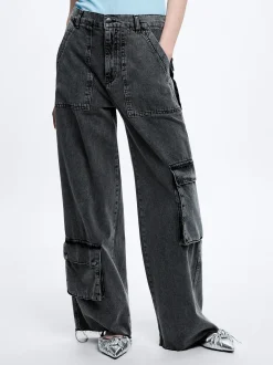 Denim Cargo Trousers|Parfois Best Sale