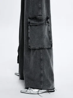 Denim Cargo Trousers|Parfois Best Sale