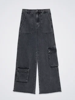 Denim Cargo Trousers|Parfois Best Sale