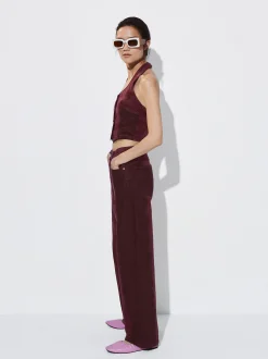 Denim Colour Block Pants|Parfois Outlet