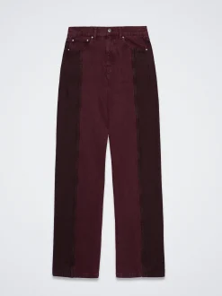 Denim Colour Block Pants|Parfois Outlet