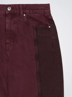 Denim Colour Block Pants|Parfois Outlet