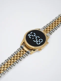 Digital Watch With Steel Wristband|Parfois Hot