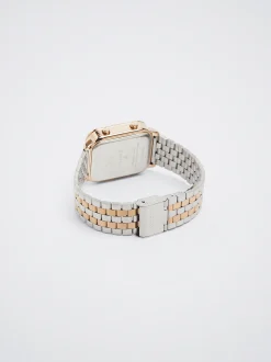 Digital Watch With Steel Wristband|Parfois Fashion