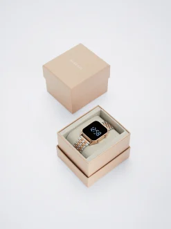 Digital Watch With Steel Wristband|Parfois Fashion