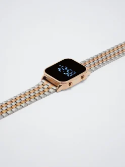 Digital Watch With Steel Wristband|Parfois Best Sale