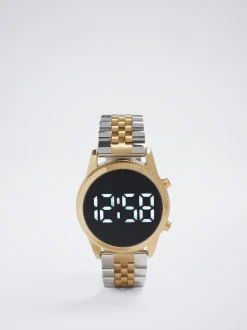 Digital Watch With Steel Wristband|Parfois Cheap