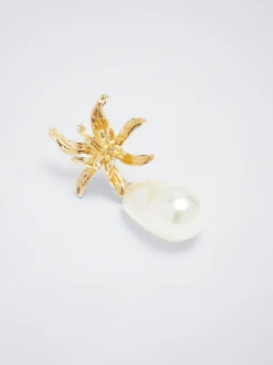 Earrings With Flower And Pearl|Parfois Hot