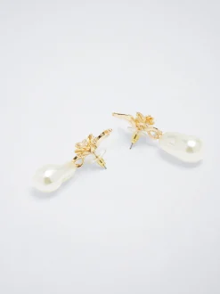 Earrings With Flower And Pearl|Parfois Hot