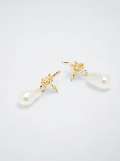 Earrings With Flower And Pearl|Parfois Best Sale