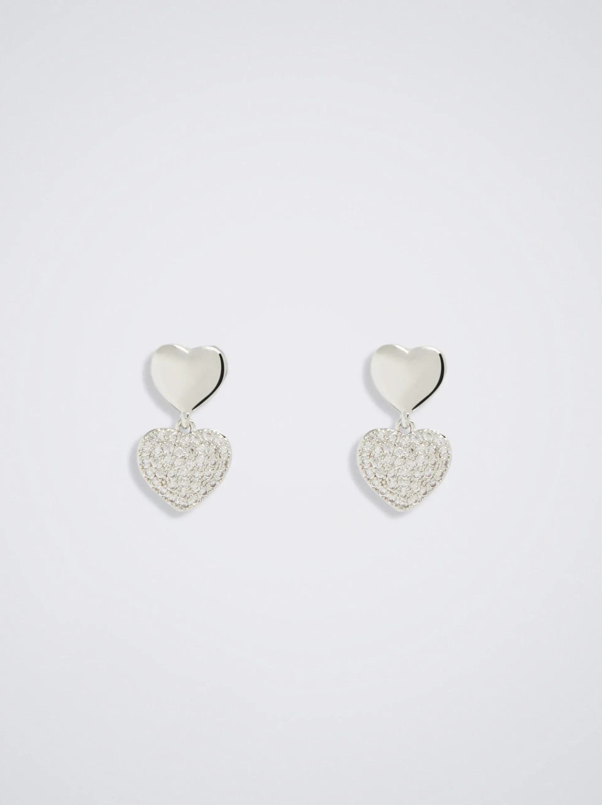 Earrings With Heart And Zirconia|Parfois Online