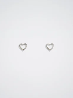 Earrings With Heart And Zirconia|Parfois Cheap