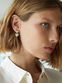 Earrings With Heart And Zirconia|Parfois Best Sale