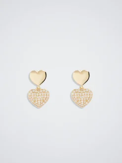 Earrings With Heart And Zirconia|Parfois Best Sale
