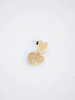 Earrings With Heart And Zirconia|Parfois Best Sale