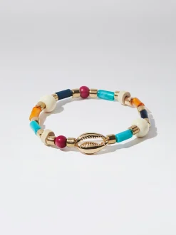 Elastic Bracelet With Wood And Resin|Parfois Cheap
