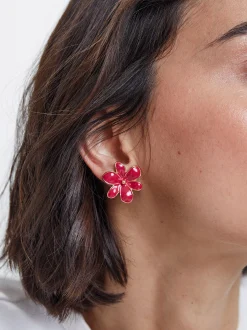 Enamel Flower Earrings|Parfois Sale
