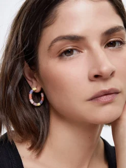 Enamel Hoop Earrings|Parfois New