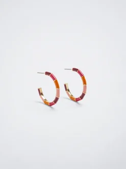 Enamel Hoop Earrings|Parfois Online