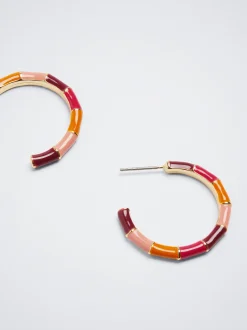 Enamel Hoop Earrings|Parfois Online