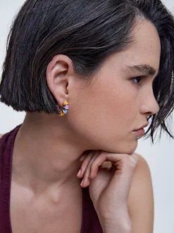 Enamel Hoop Earrings|Parfois Hot