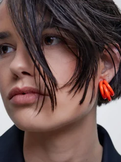 Enamel Hoop Earrings|Parfois Shop