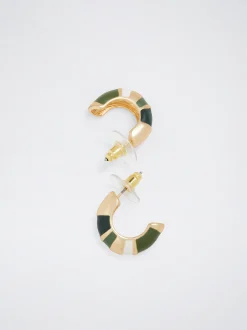 Enamel Hoop Earrings|Parfois Cheap