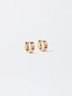 Enamel Hoop Earrings|Parfois Best Sale