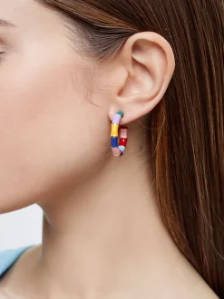 Enamel Hoop Earrings|Parfois Hot