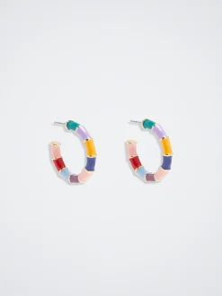 Enamel Hoop Earrings|Parfois Hot
