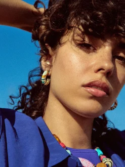 Enamel Hoop Earrings|Parfois Shop