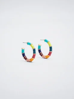 Enamel Hoop Earrings|Parfois Discount