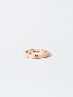 Enamel Ring With Crystal|Parfois Online