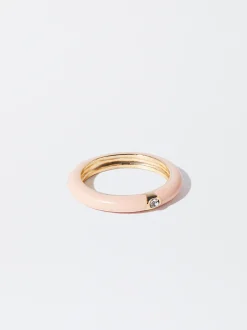 Enamel Ring With Crystal|Parfois Online