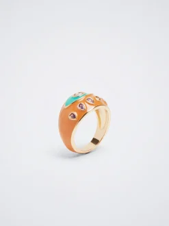Enamel Ring With Zirconia|Parfois Fashion