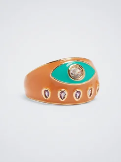 Enamel Ring With Zirconia|Parfois Fashion
