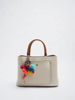Everyday Tote Bag With Pendant|Parfois Cheap