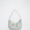 Floral Print Denim Shoulder Bag|Parfois Clearance