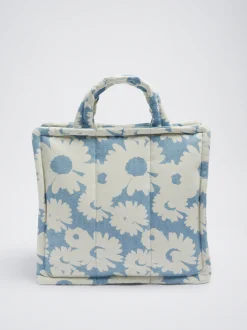 Floral Print Denim Tote Bag|Parfois Store