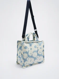 Floral Print Denim Tote Bag|Parfois Store