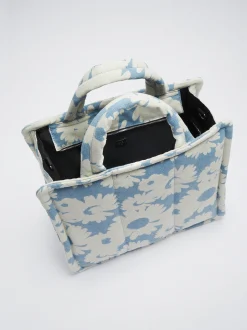 Floral Print Denim Tote Bag|Parfois Store