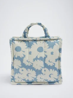 Floral Print Denim Tote Bag|Parfois Shop