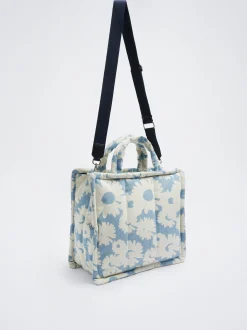 Floral Print Denim Tote Bag|Parfois Shop
