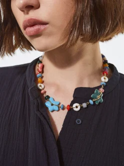 Flower And Ceramic Necklace|Parfois Discount