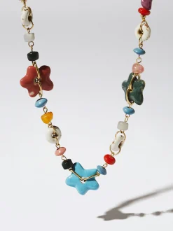 Flower And Ceramic Necklace|Parfois Discount